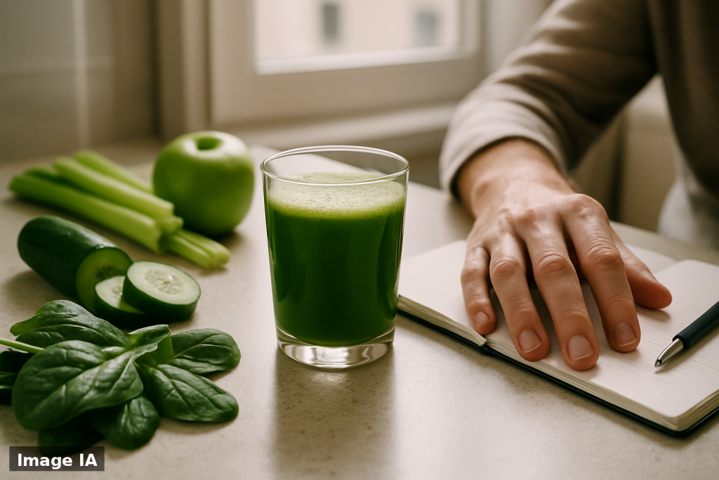 Le jus vert dit healthy, la fatigue en embuscade, ce que les diététiciens pointent, ce qui plombe l'énergie